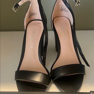 Madden Girl Black Strappy Heels